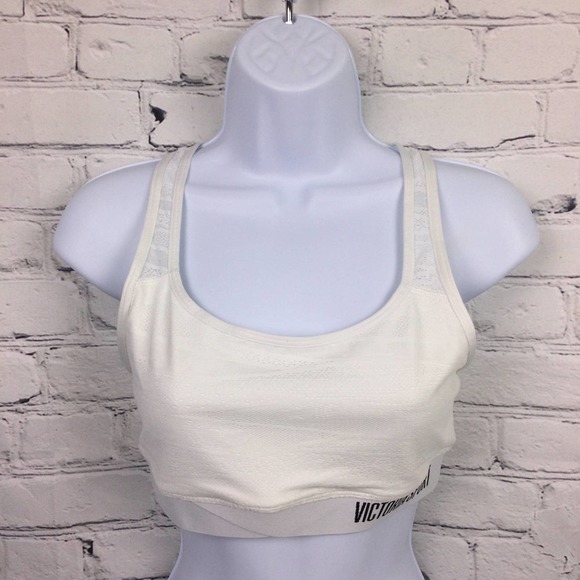 Victoria Sport The Player White Racer Back Polyamide Blend Sports Bra M - Picture 11 of 11